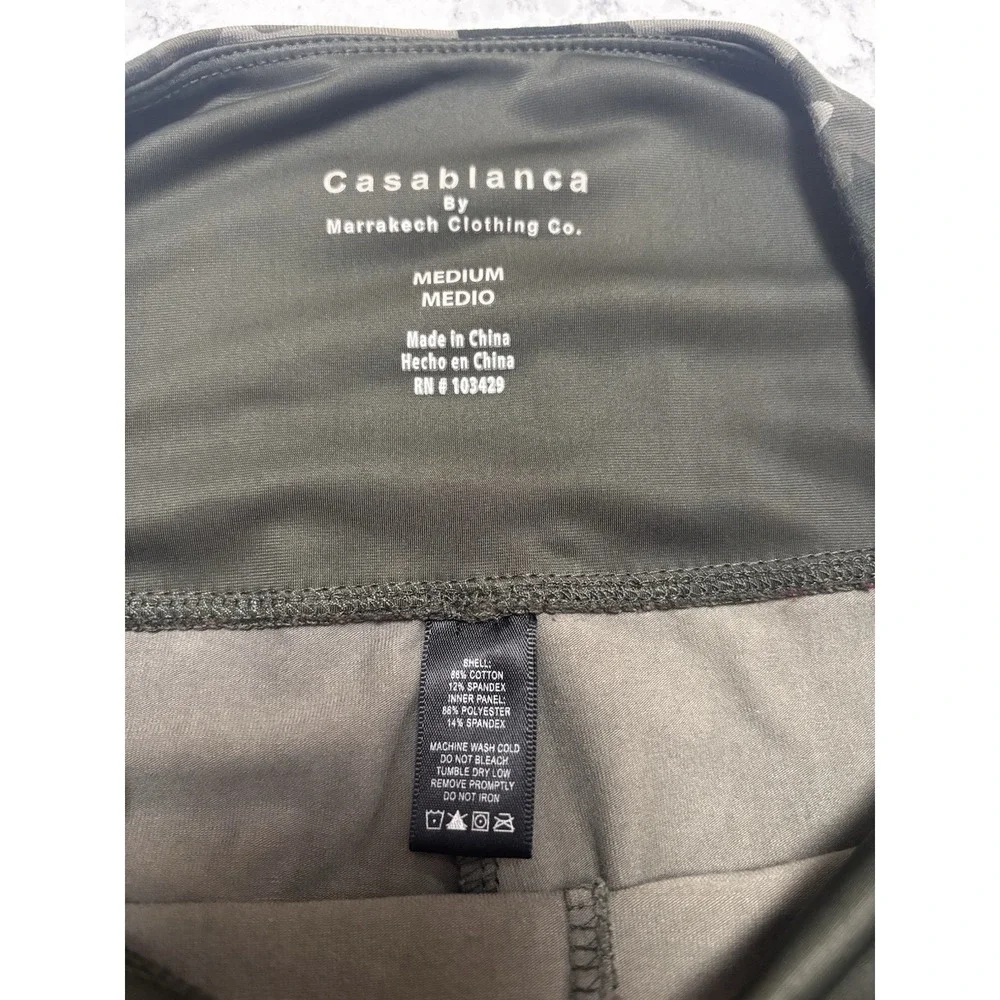 Casablanca By Marrakech Clothing Co. M Seamless Camouflage Legging Green - Picture 2 of 2